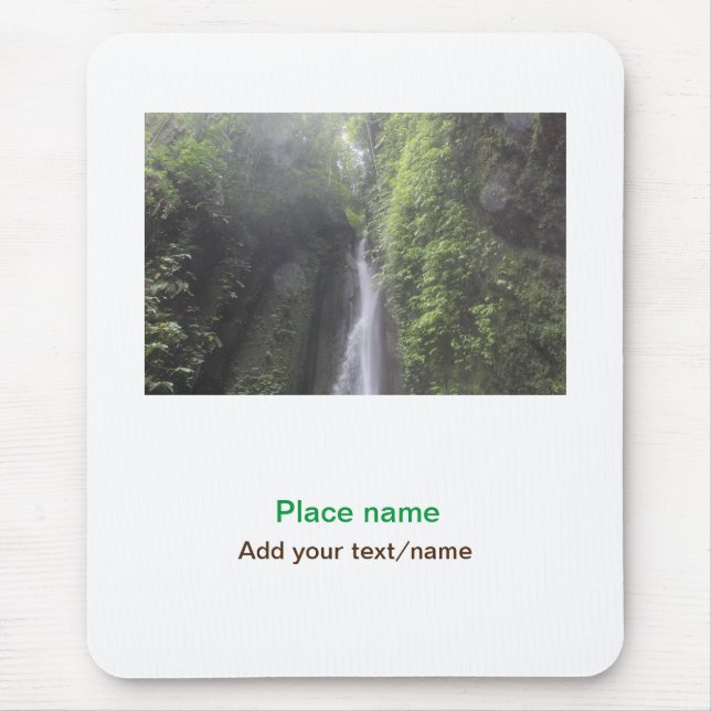 water ocean beach photo add name text place summer mouse pad (Front)