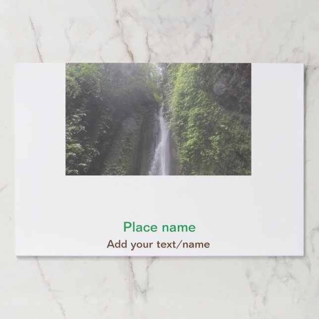 water ocean beach photo add name text place summer paper pad (Front)