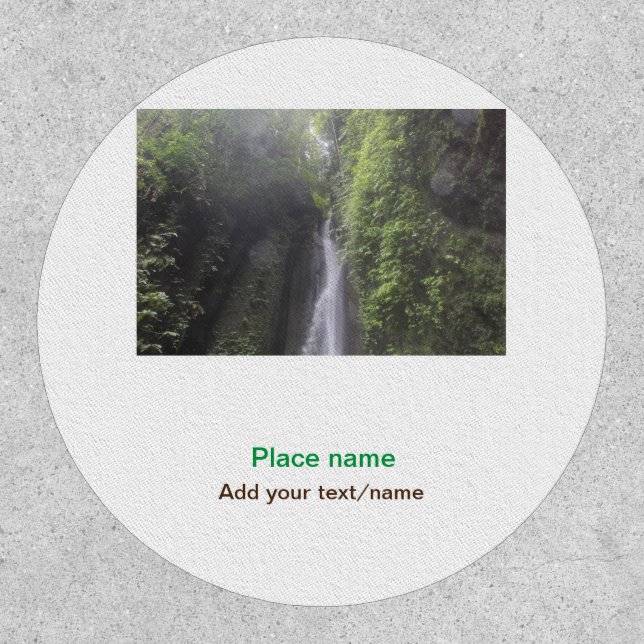 water ocean beach photo add name text place summer patch (Front)