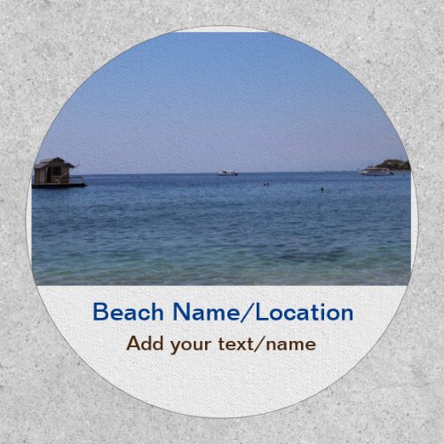 water ocean beach photo add name text place summer patch