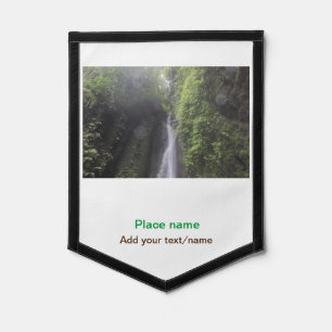 water ocean beach photo add name text place summer pennant