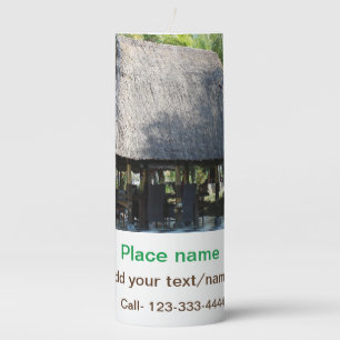 water ocean beach photo add name text place summer pillar candle