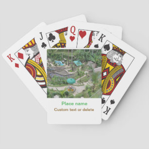 water ocean beach photo add name text place summer poker cards