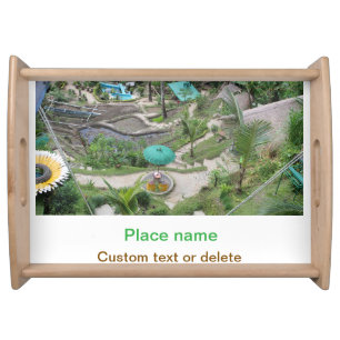 water ocean beach photo add name text place summer serving tray