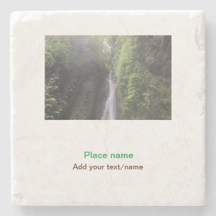 water ocean beach photo add name text place summer stone coaster