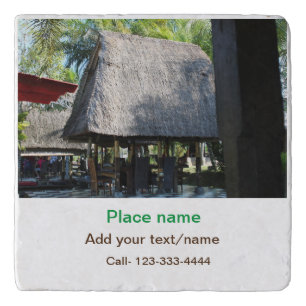 water ocean beach photo add name text place summer trivet