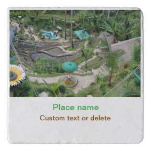water ocean beach photo add name text place summer trivet