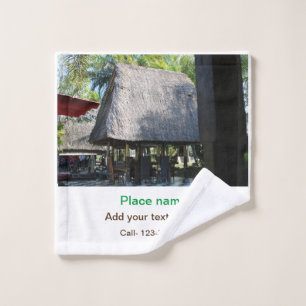 water ocean beach photo add name text place summer wash cloth