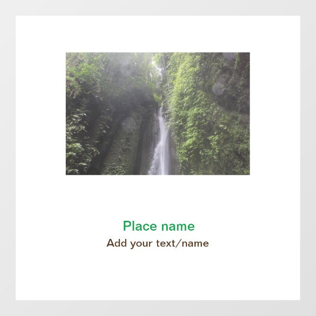 water ocean beach photo add name text place summer window cling (Sheet)