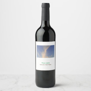 water ocean beach photo add name text place summer wine label