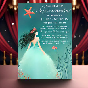 Water Ocean Fish Life Under The Sea Quinceanera Invitation