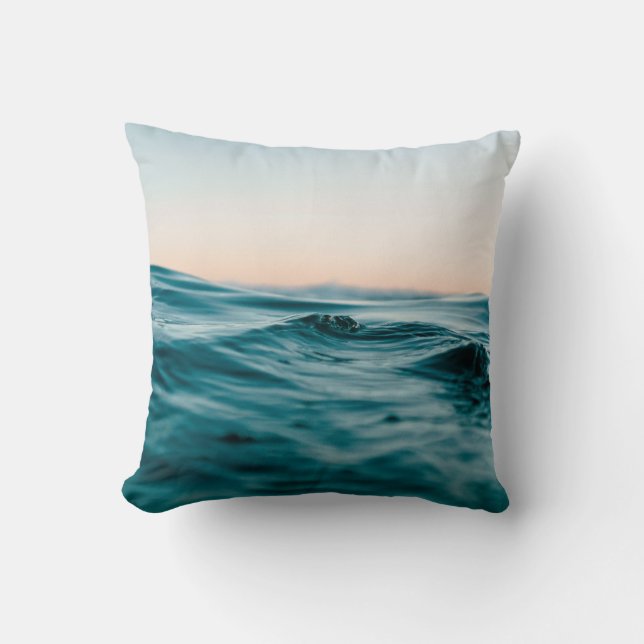 Water ocean wave beach sea nature throw pillow (Front)