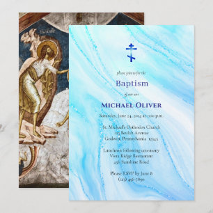 Water of Life Orthodox Christian Baptism Invitation