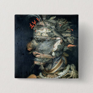 Water, (oil on canvas), Arcimboldo, Giuseppe Button