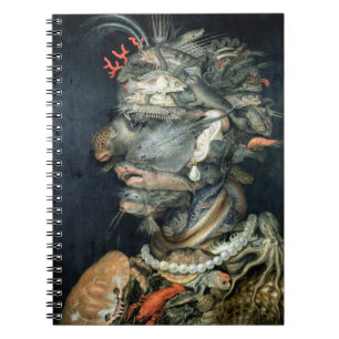 Water, (oil on canvas), Arcimboldo, Giuseppe Notebook