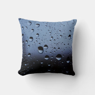 Water on mirror close-up photography throw pillow