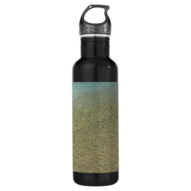 Water on the Beach I Abstract Nature Photography Bottle (Front)