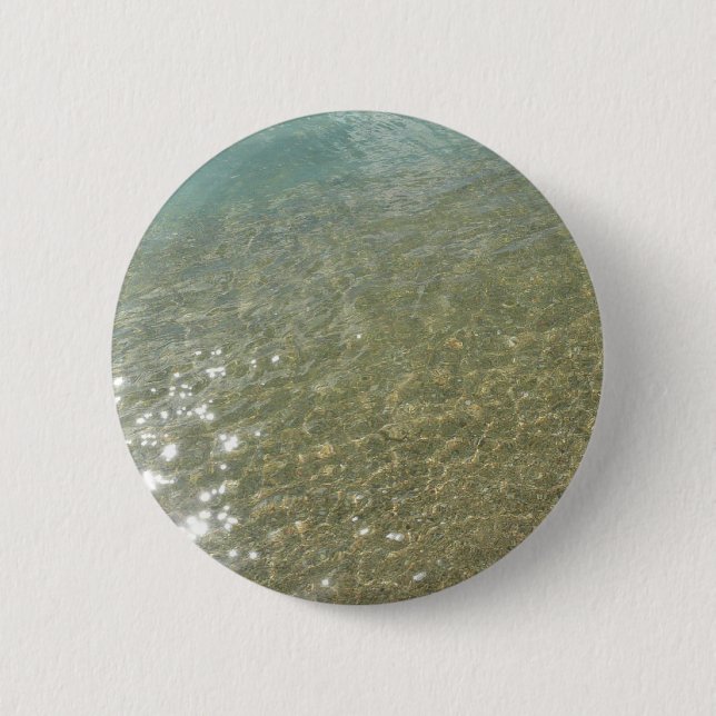 Water on the Beach I Abstract Nature Photography Button (Front)