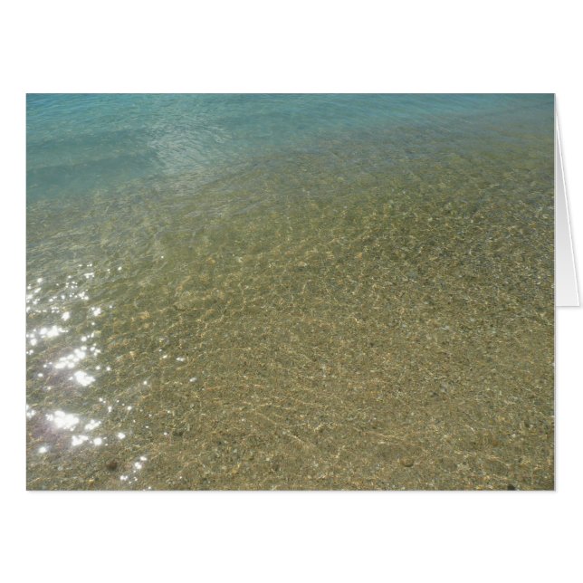 Water on the Beach I Abstract Nature Photography Card (Front Horizontal)