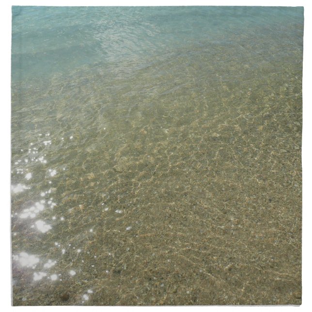 Water on the Beach I Abstract Nature Photography Cloth Napkin (Front)