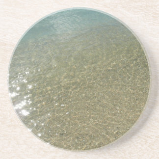 Water on the Beach I Abstract Nature Photography Coaster