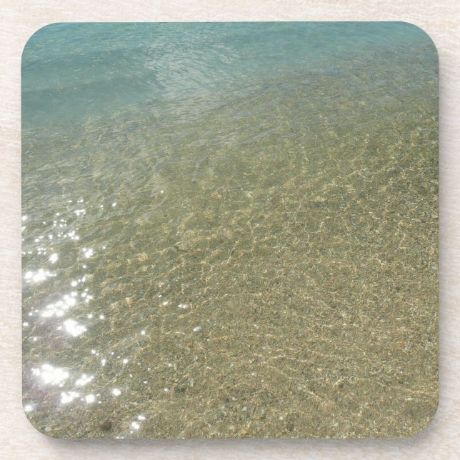 Water on the Beach I Abstract Nature Photography Coaster (Front)