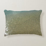 Water on the Beach I Abstract Nature Photography Decorative Pillow