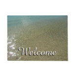 Water on the Beach I Abstract Nature Photography Doormat