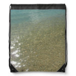 Water on the Beach I Abstract Nature Photography Drawstring Bag