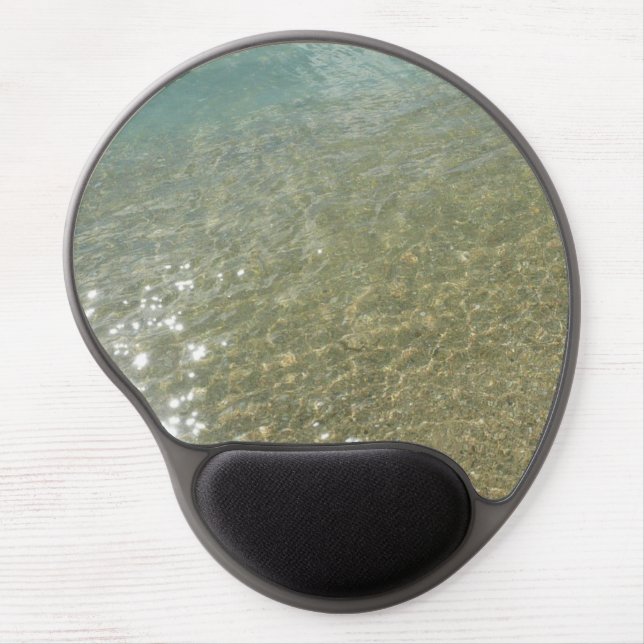 Water on the Beach I Abstract Nature Photography Gel Mouse Pad (Front)