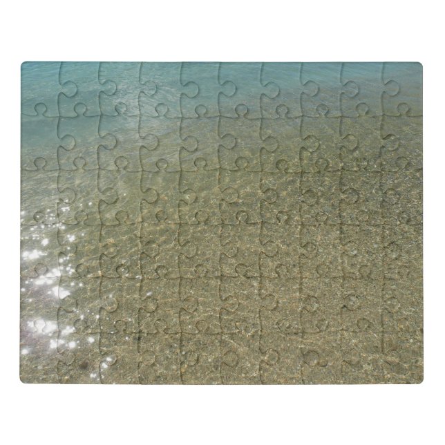 Water on the Beach I Abstract Nature Photography Jigsaw Puzzle (Puzzle Horizontal)