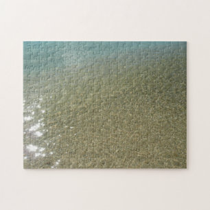 Water on the Beach I Abstract Nature Photography Jigsaw Puzzle