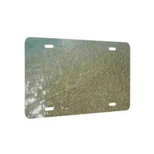 Water on the Beach I Abstract Nature Photography License Plate