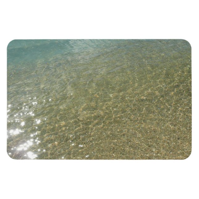 Water on the Beach I Abstract Nature Photography Magnet (Horizontal)