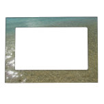 Water on the Beach I Abstract Nature Photography Magnetic Photo Frame