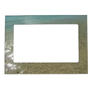 Water on the Beach I Abstract Nature Photography Magnetic Photo Frame