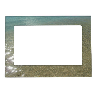 Water on the Beach I Abstract Nature Photography Magnetic Photo Frame