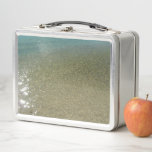 Water on the Beach I Abstract Nature Photography Metal Lunch Box