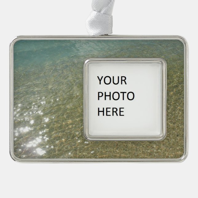 Water on the Beach I Abstract Nature Photography Ornament (Front)