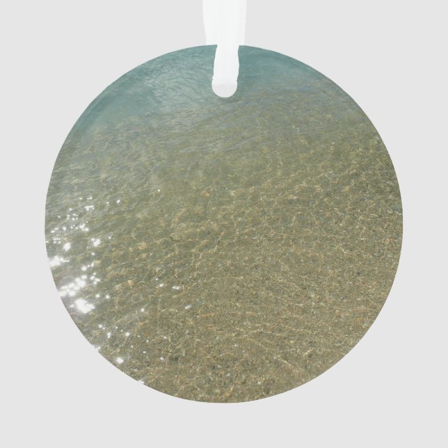 Water on the Beach I Abstract Nature Photography Ornament (Back)