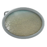 Water on the Beach I Abstract Nature Photography Oval Belt Buckle