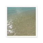 Water on the Beach I Abstract Nature Photography Paper Napkins