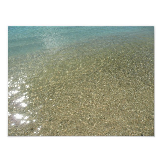 Water on the Beach I Abstract Nature Photography Photo Print (Front)
