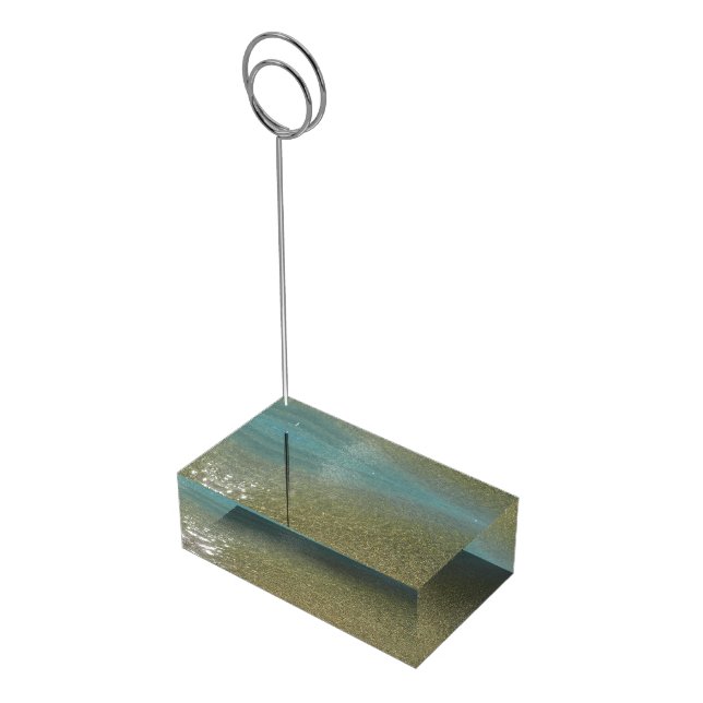 Water on the Beach I Abstract Nature Photography Place Card Holder (Corner)
