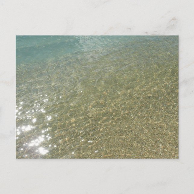 Water on the Beach I Abstract Nature Photography Postcard (Front)