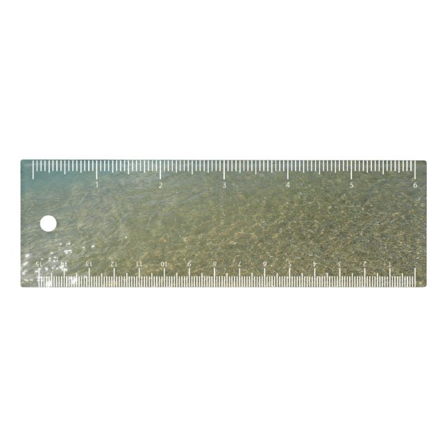 Water on the Beach I Abstract Nature Photography Ruler (Front)