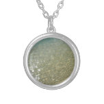 Water on the Beach I Abstract Nature Photography Silver Plated Necklace