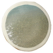 Water on the Beach I Abstract Nature Photography Sugar Cookie (Front)