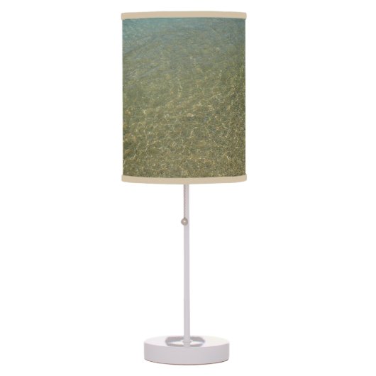 Water on the Beach I Abstract Nature Photography Table Lamp (Front)