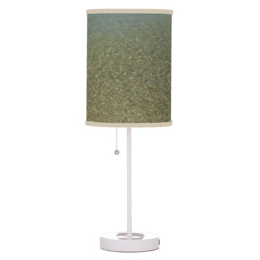 Water on the Beach I Abstract Nature Photography Table Lamp (Right)